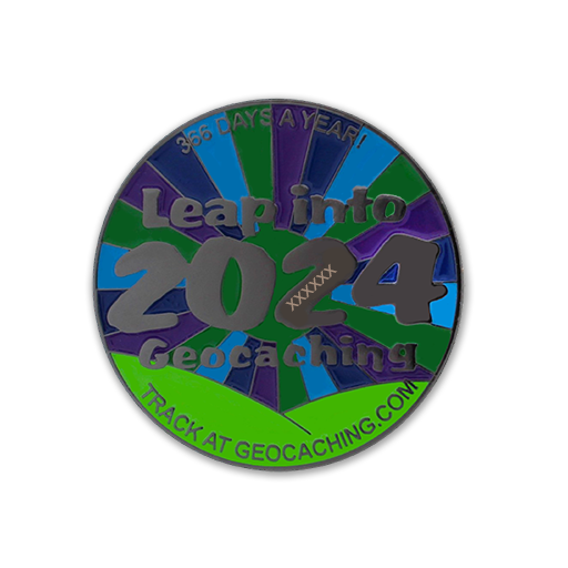 Leap Into 2024 Geocoin CreaCoins   Leap Into 2024 Gecoin Back 